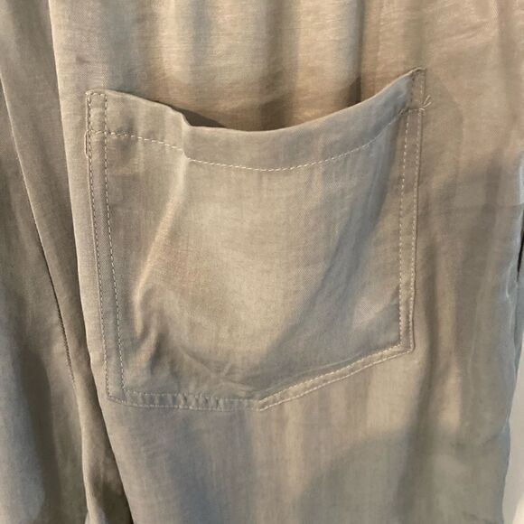 Zara Womens Wide Leg Pull On Lounge Pants 100% Lyocell Misty Gray Size Large - Picture 7 of 11